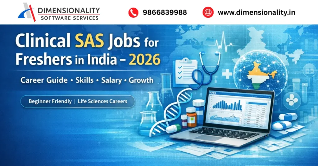 Clinical SAS jobs for freshers in India 2026 with career guide, skills, salary and growth opportunities
