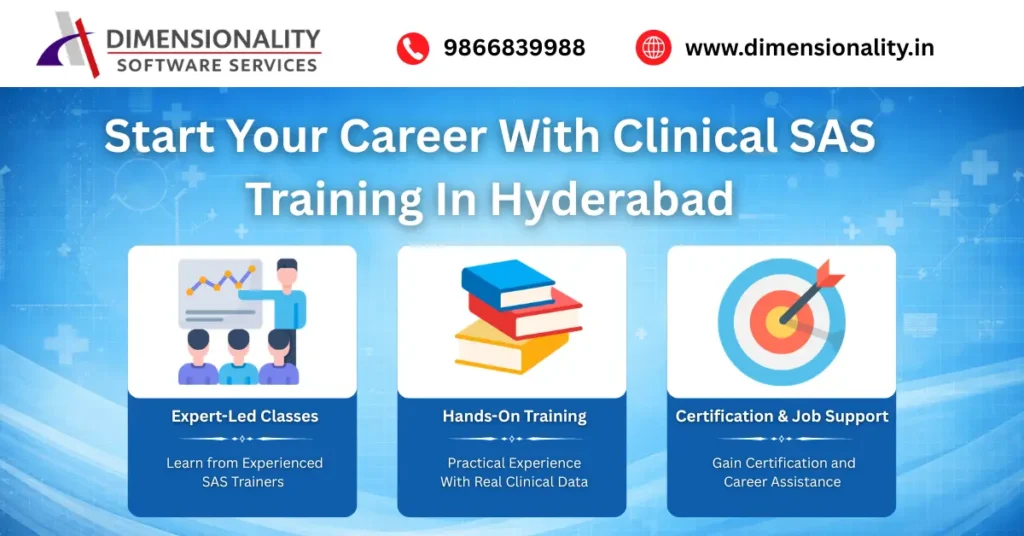 Start your career with clinical SAS training in Hyderabad offering expert led classes, hands-on training, certification, and job support